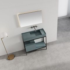 Hochwertiger, einzigartiger Design-Konsolen-Waschbeckenboden, freistehender Badezimmerschrank WBL-9502 im Großhandel