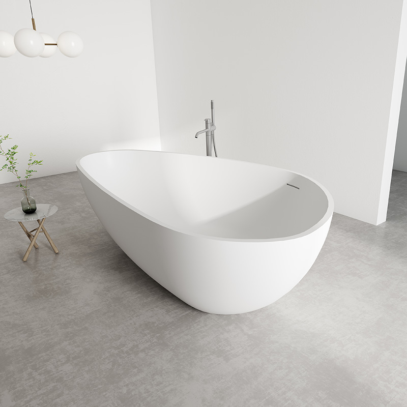 Lieferant Muschelförmige freistehende ODM-Badewanne aus Kunststein XA-8839