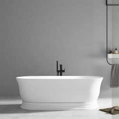 Manufacturer Oval Freestanding Artificial Stone Bathtub XA-8898