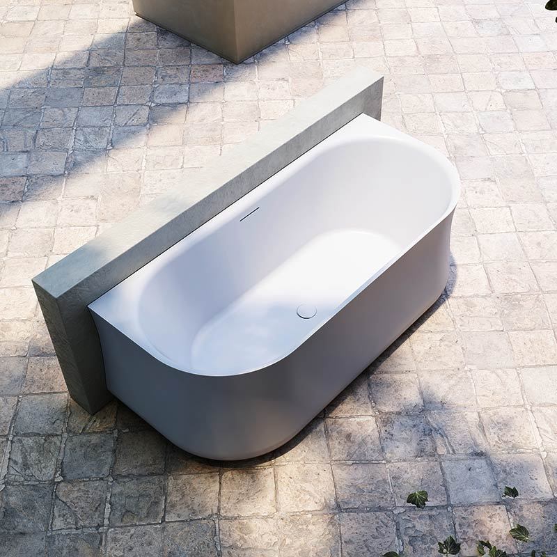 Factory Supply Quality Assurance Back To Wall Standalone Acrylic Bathtub TW-7803