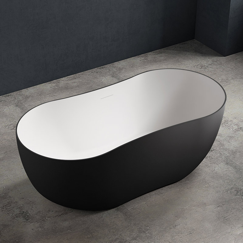 Manufacturer New Design Oval Freestanding Acrylic Hourglass Bathtub TW-7603