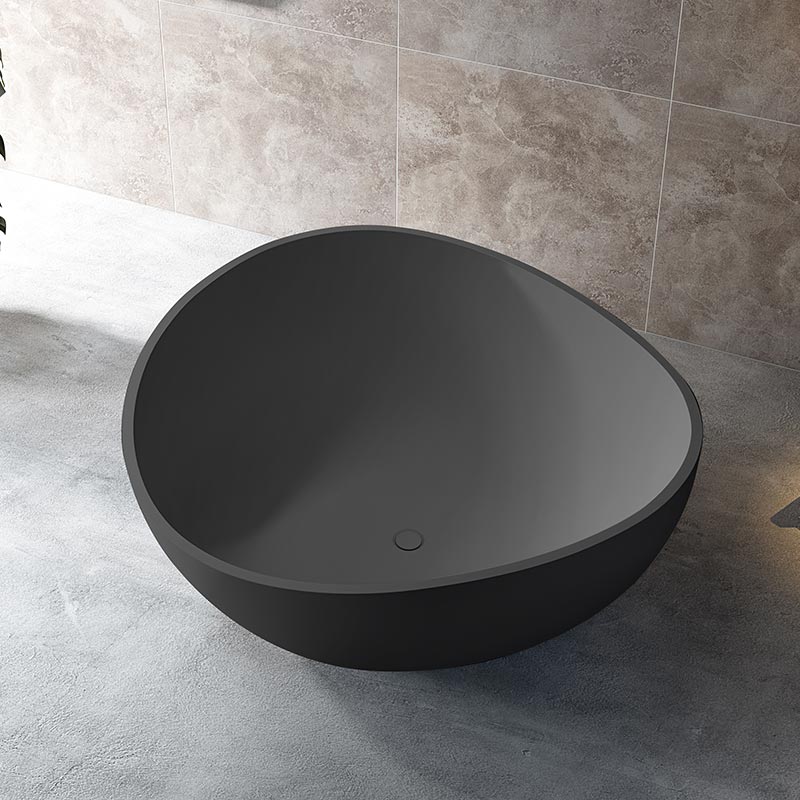 Factory Supply Quality Assurance Modern Round Freestanding Artificial Stone Bathtub TW-8666