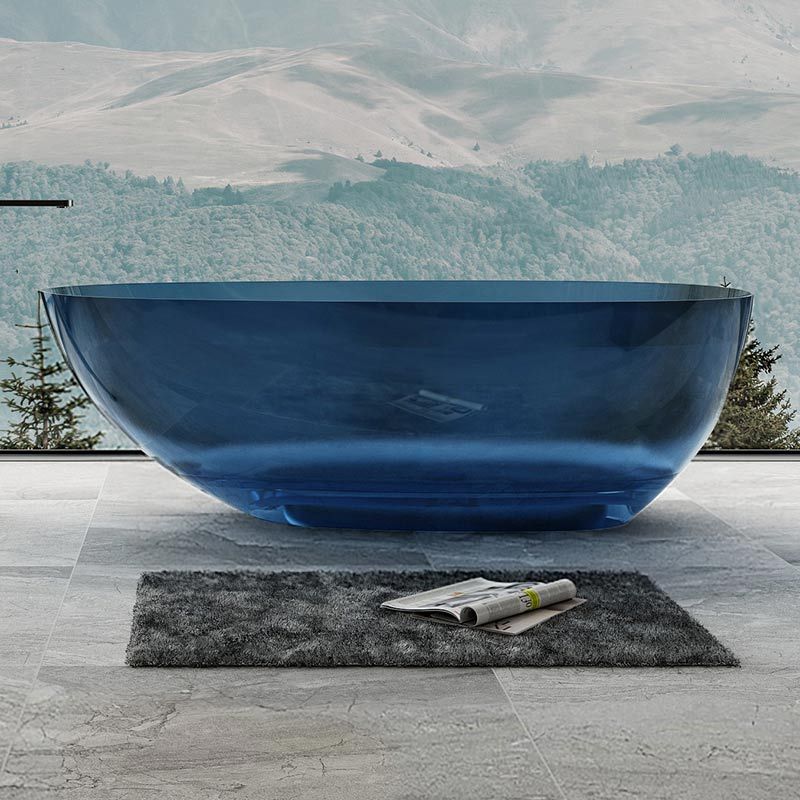 Freistehende Badewanne aus transparentem Harz in High-End-Qualität im Großhandel XA-8866T