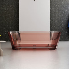 Hot Style Großhandel freistehende transparente Badewanne mit fester Oberfläche XA-8861T