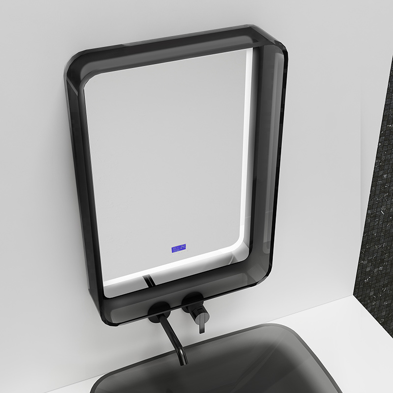 Hot Style Wholesale Transparent Resin Frame LED Bathroom Mirror XA-ML75T