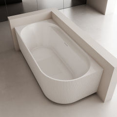 China Wholesale Factory Acrylic Freestanding Fluted Bathtub TW-7133R