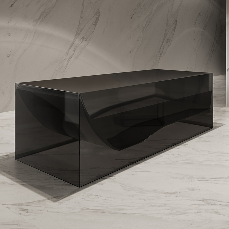 Modern Design See-Through Freestanding Transparent Resin Bathtub XA-8572T