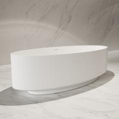 Lieferant Modernes Design Ovale freistehende Badewanne mit fester Oberfläche TW-8703