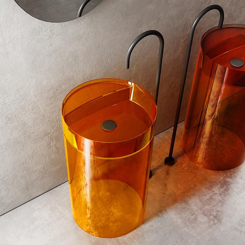 Hot Style Wholesale Round Transparent Freestanding Wash Basin TW-Z206T