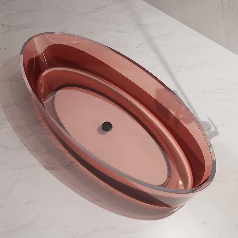 Beliebte durchsichtige freistehende freistehende Designer-Badewanne mit Farbverlauf und transparentem Harz im Großhandel TW-8703T