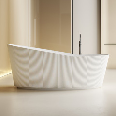 Freistehende geriffelte Badewanne mit fester Oberfläche des Lieferanten TW-8198
