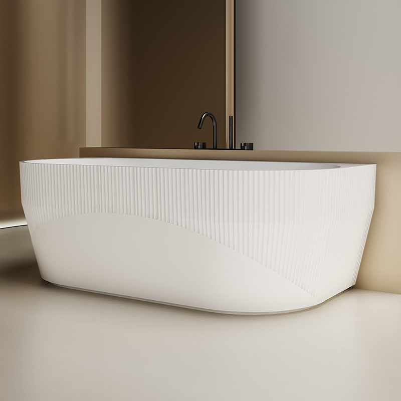 Wholesale High End Quality Freestanding Fluted Solid Surface Bathtub TW-8186A