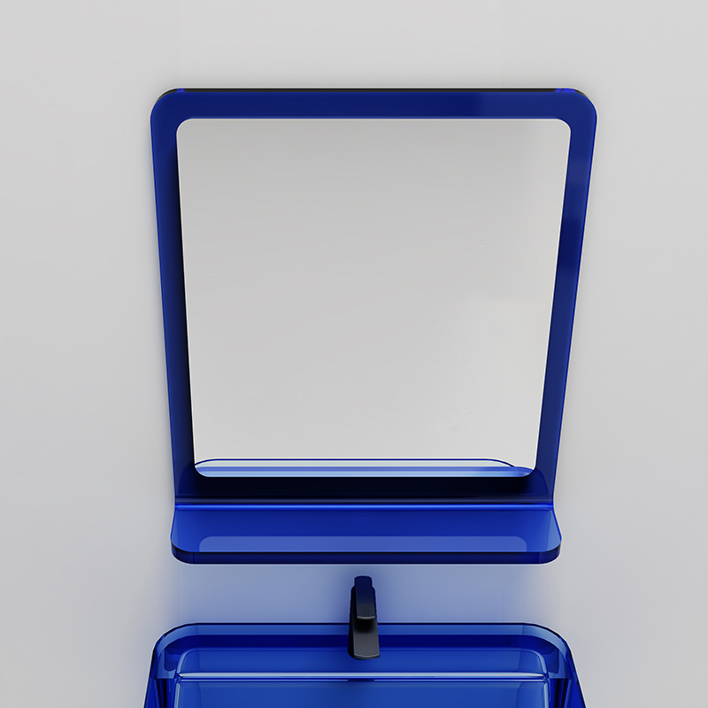 Quality Wholesale Unique Design Transparent Resin Frame Bathroom Mirror XA-M23T