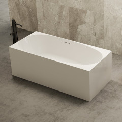 Manufacturer High End Rectangle Back To Wall Freestanding Acrylic Bathtub TW-7621