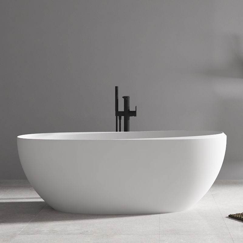 Hochwertige Großhandels-Badewanne aus eiförmigem Steinharz mit einzigartigem Design XA-8817