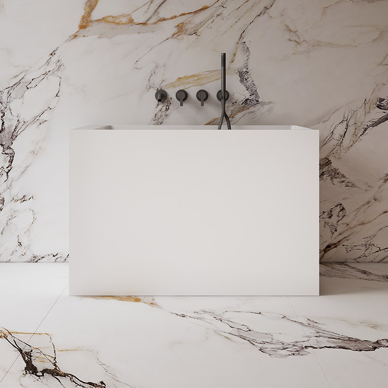 Beliebte Großhandelsdesigner-Badewanne aus glänzend weißem Acryl XA-156