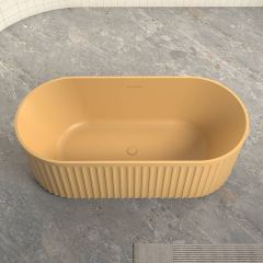 China Wholesale Factory Freestanding Fluted Artificial Stone Bathtub TW-8111