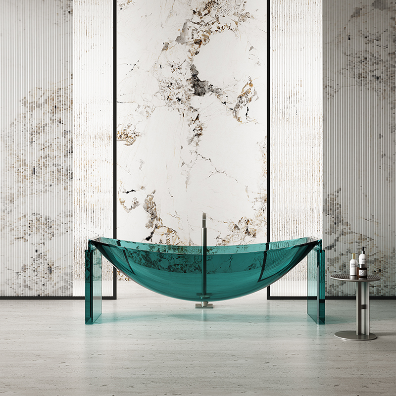 Beliebte Großhandelsdesigner-transparente schwimmende Hängemattenbadewanne TW-8996T-2