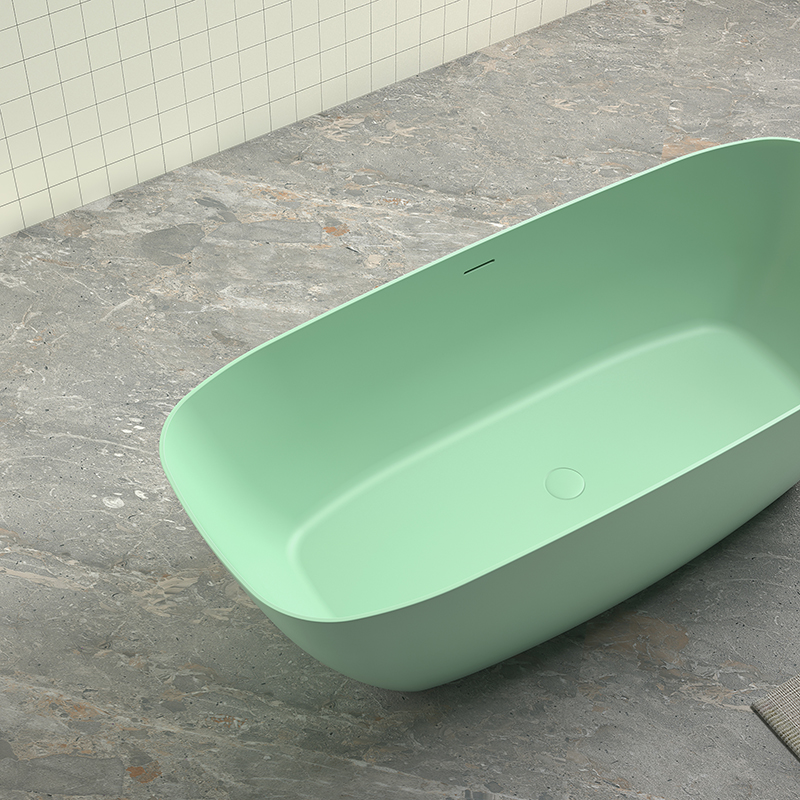 Werkseitige Qualitätssicherung, freistehende Badewanne mit fester Oberfläche XA-8508