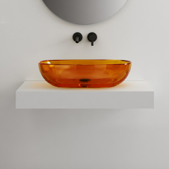 Beliebtes Großhandels-Designer-Aufsatzwaschbecken mit transparentem Waschbecken XA-A03T