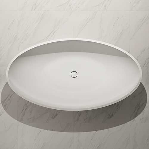 Exporter Moon-Shaped Freestanding Artificial Stone Bathtub XA-8805