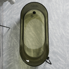Luxuriöse freistehende Badewanne aus transparentem Harz von Exporter TW-8302T
