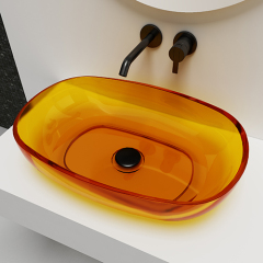 Beliebtes Großhandels-Designer-Aufsatzwaschbecken mit transparentem Waschbecken XA-A03T