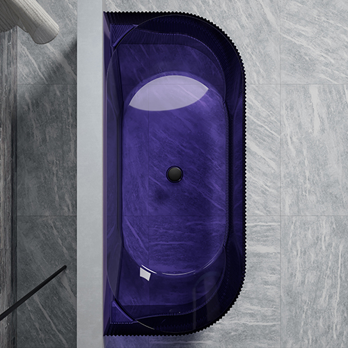 Hersteller: Freistehende Badewanne aus transparentem Harz TW-8306T