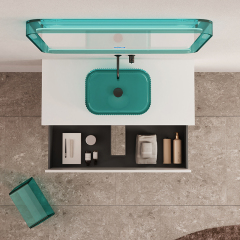 Popular Wholesale Designer Transparent Bathroom Cabinet Combination MV-2201