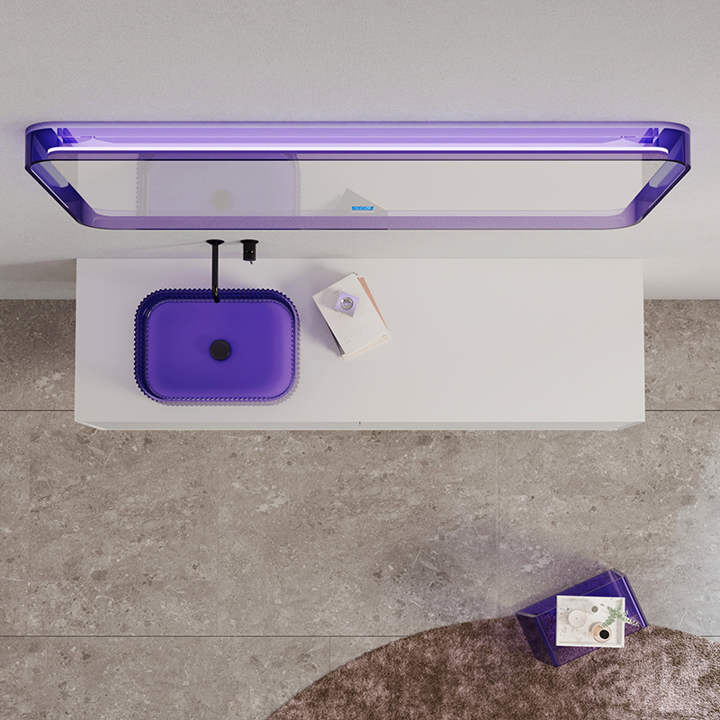 Heiße Art-Großverkauf-transparente Badezimmer-Kabinett-Kombination MV-2203