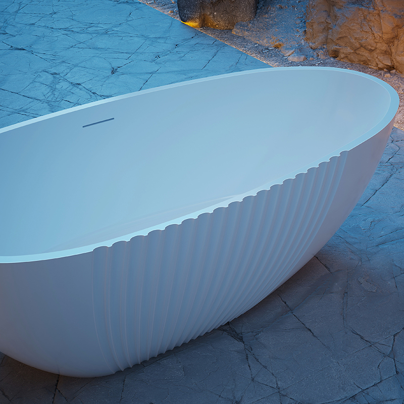 Popular Wholesale Designer Freestanding Fluted Acrylic Bathtub XY-5005