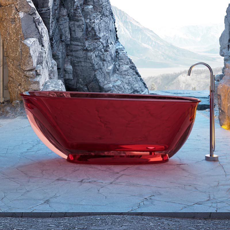 Qualität Großhandel Einzigartiges Design Ovale freistehende transparente Badewanne TW-8651T