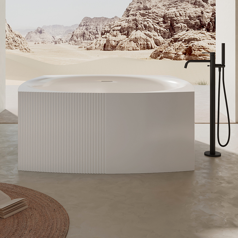 Quality Wholesale Unique Design Freestanding Fluted Acrylic Bathtub XY-3006