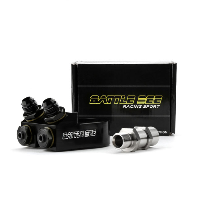 BATTLE BEE BB-OFA-006 Car Modification Performance Duct Engine Oil Cooler Adapter Oil Thermostat(Universal)