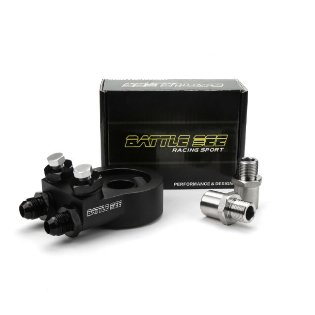 BATTLE BEE BB-OFA-007 Car Modification Performance Duct Engine Oil Cooler Adapter Oil Thermostat(Universal)