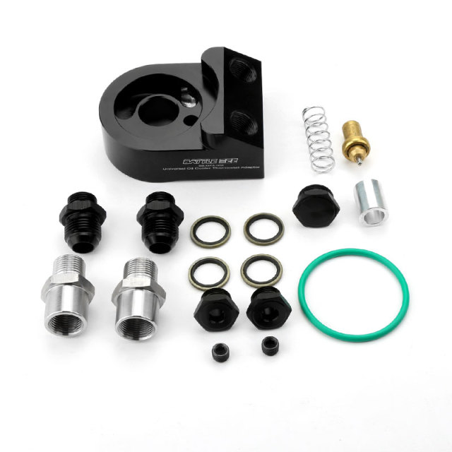 BATTLE BEE BB-OFA-006 Car Modification Performance Duct Engine Oil Cooler Adapter Oil Thermostat(Universal)