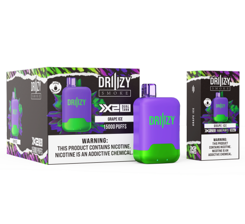 DRIIIZY X2 15000 Dual Tank Disposable-Grape Ice