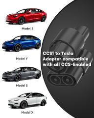 MCEVKELN CCS Adapter for Tesla,Charge Tesla at All CCS1 Charging Stations, 400Amps, Portable DC Fast Charging Adapter for Tesla Owners Only(Compatible with Tesla Model 3/Y/S/X)