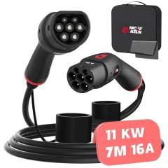 MCEVKELN Type 2 To Type 2 EV Charging Cable 7M/23ft For Electric Car & Hybrid Type 2 With Handbag | Tesla Model 3/Y/X/S | BYD Atto3 Seal Dolphin | Volkswagen ID.4 ID.3 etc.