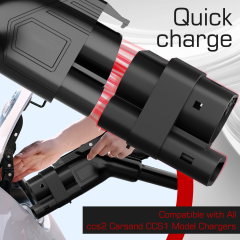 MCEVKELN CCS1 to CCS2 EV Charger Adapter for DC Fast Charging, 1000V 200A, CCS1 to CCS2 Charging Connector for Electric Vehicles