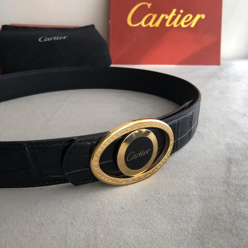 Cartier卡地亚 男士牛皮经典永恒专柜版型板扣腰带35mm