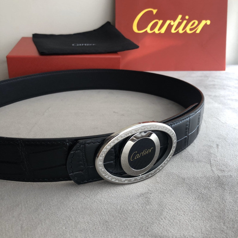 Cartier卡地亚 男士牛皮经典永恒专柜版型板扣腰带35mm