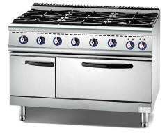 Gas 6 Burner Range with Electric Oven