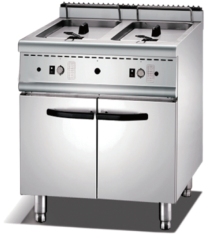 Gas 2 Tank Fryer with Cabinet