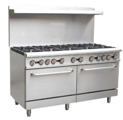 Gas burners with oven