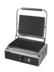 Single Electric Contact Grill(Full Grooved)