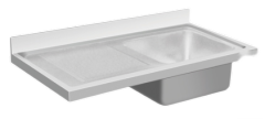 Single Sink bowl with drainer worktop