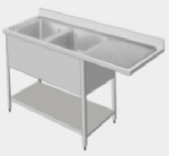 European Style Sink with Drainer(Witn Space For Dishwasher)