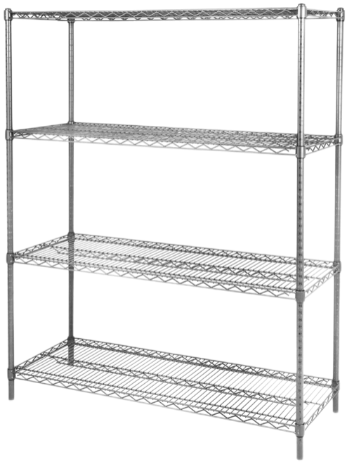 4-tier Stainless Steel 201 Wire Shelving