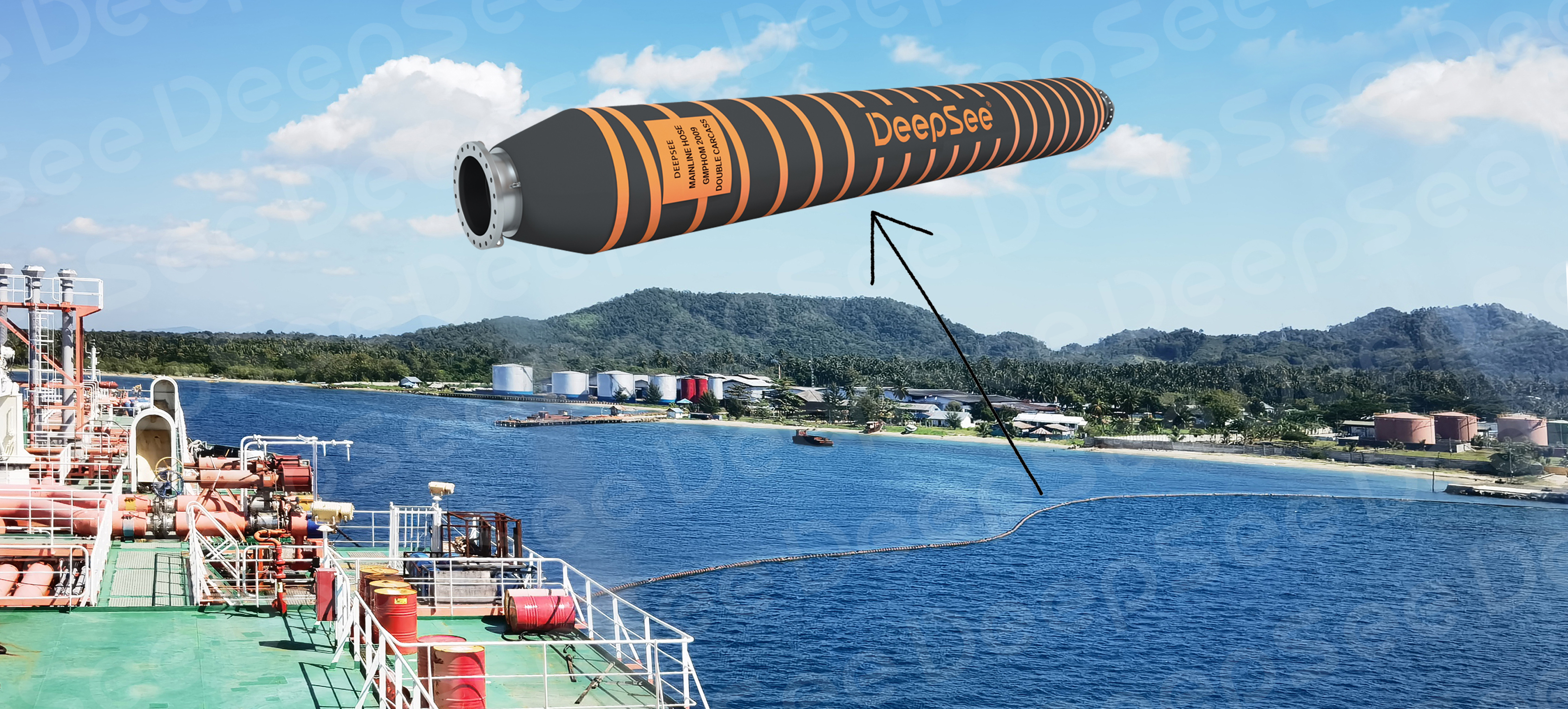 DeepSee double carcass floating mainline hose in offshore oil transfer